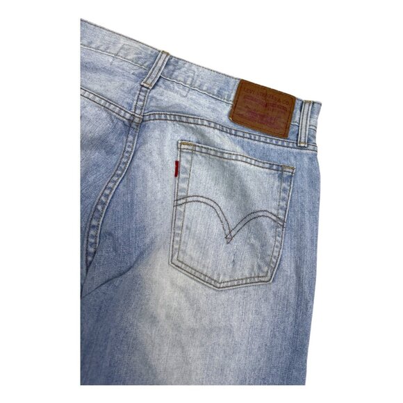 LEVIS Bootcut Distressed Light Wash Casual Denim Jeans Mens 34x32 - Picture 5 of 6